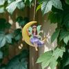 Resin Elf Sculptures Realistic Swing Figurines for Home and Outdoor Garden Patios Decors