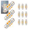 WiseShine DC 12V 31mm Led Room Lamp Golden Yellow Festoon
