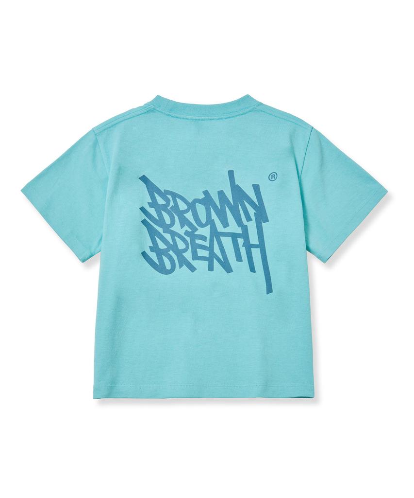 BROWNBREATH W Tag Crop Tee - Mint
