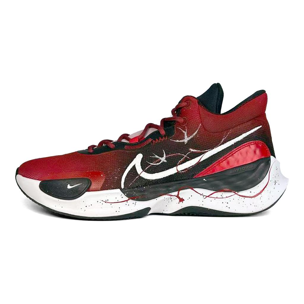 Nike Renew Elevate 3 Fabric Low top Basketball Shoes Men's Black Red DD9304-500