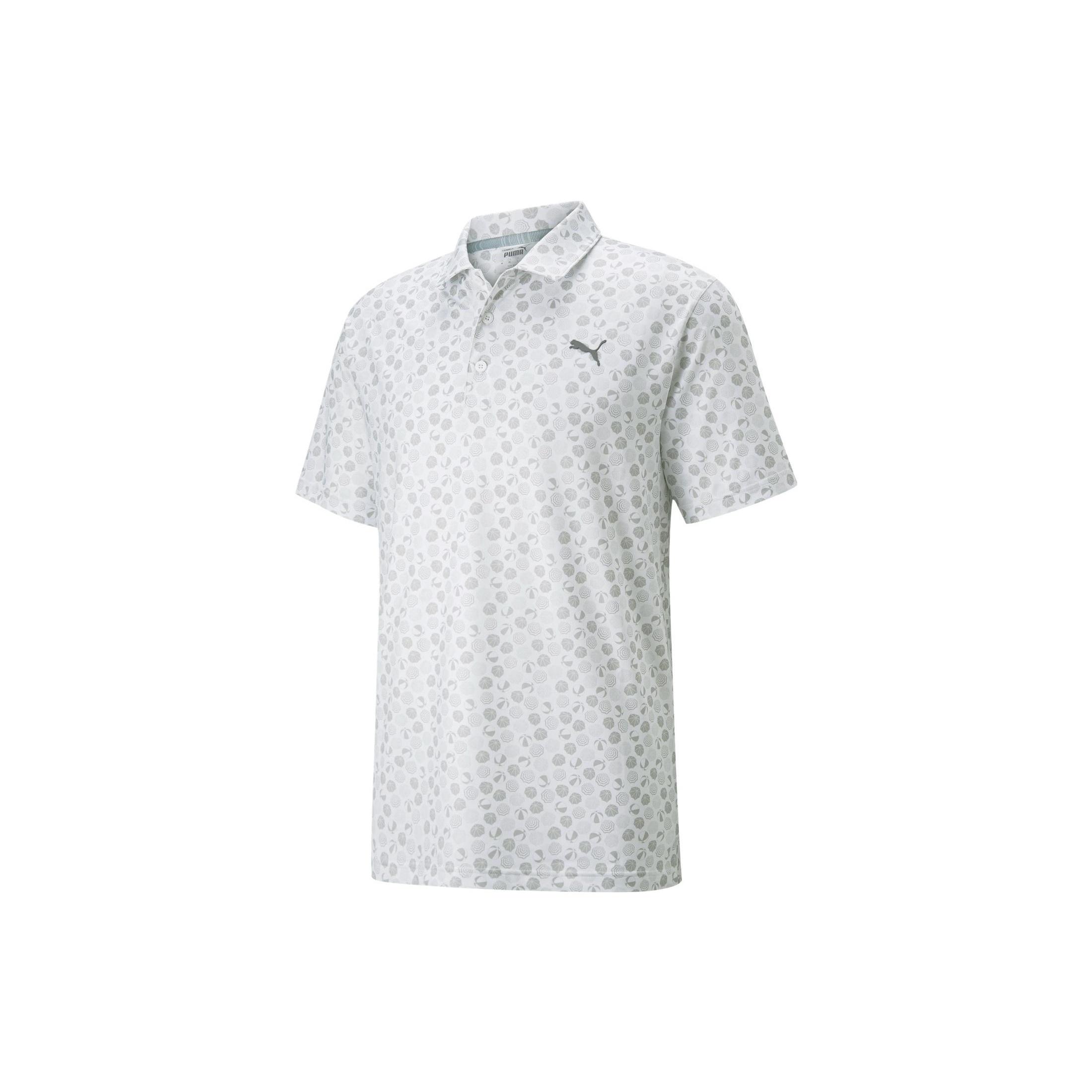 PUMA Mattr Beach Trip Polo Shirt Grey Men s 535444-01 XS