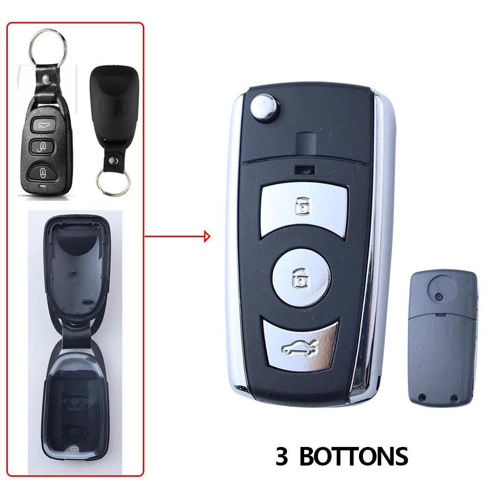 Coque de Télécommande de Clé de Voiture Remplacement/Modification Pour Kia Pour Hyundai Sonata Accent Tucson Sonata Santa Fe Carens Elantra 2007-2011