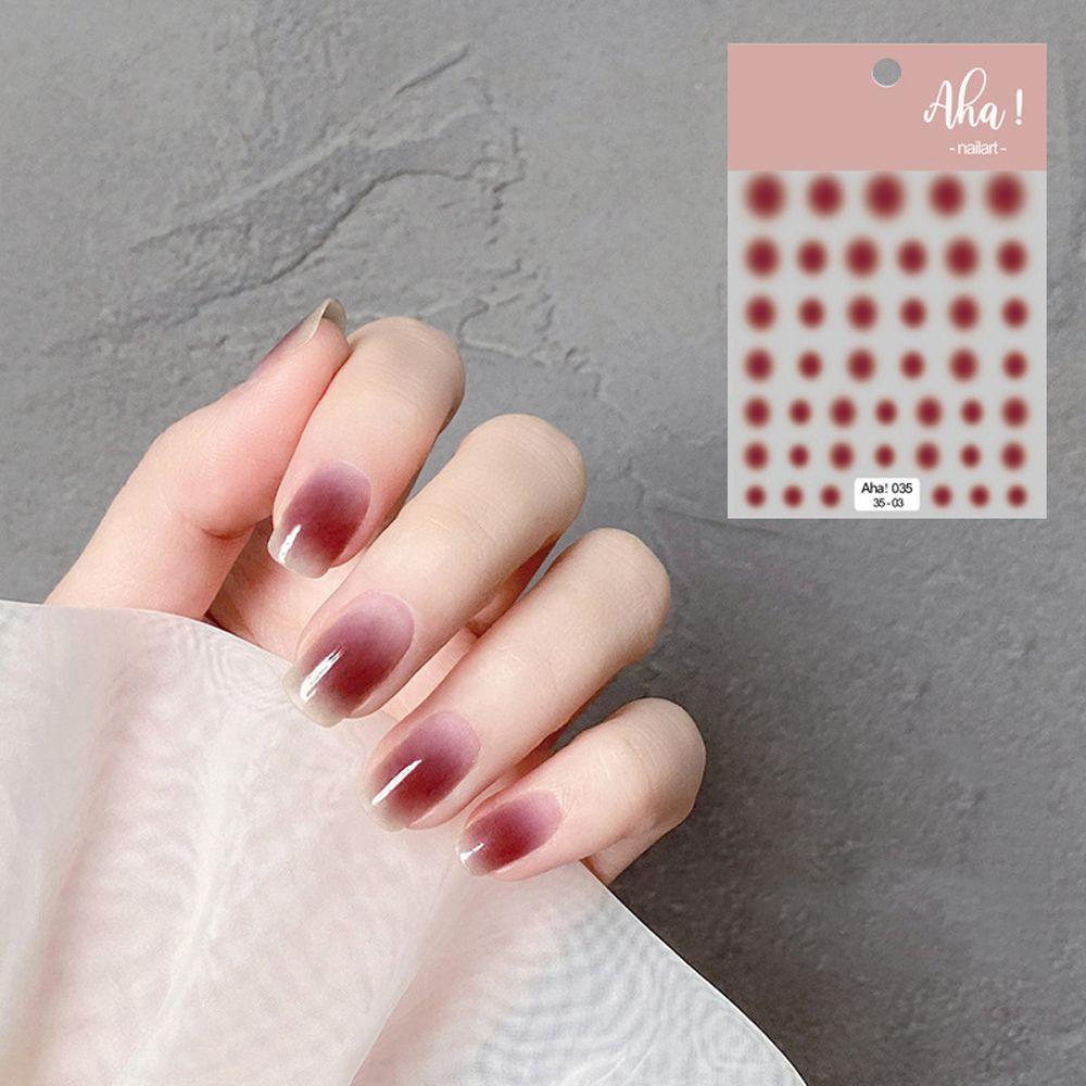 

Love Heart Manicure Accessories Translucent Nail Decals Blush Nail Sticker DIY Nail Art Decorations A5
