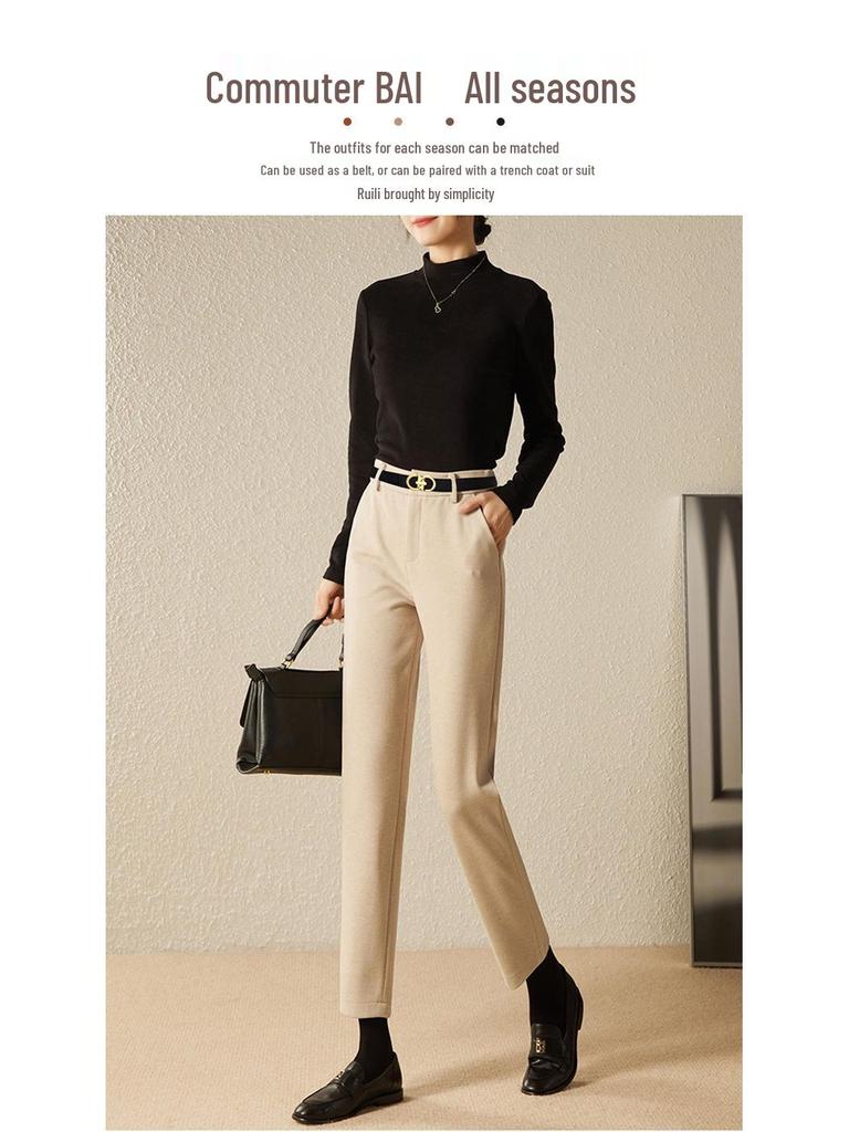 Damen Casual Rindsledergürtel mit Doppel-G-Schnalle - Einfarbig, vielseitig für Jeans und Anzüge