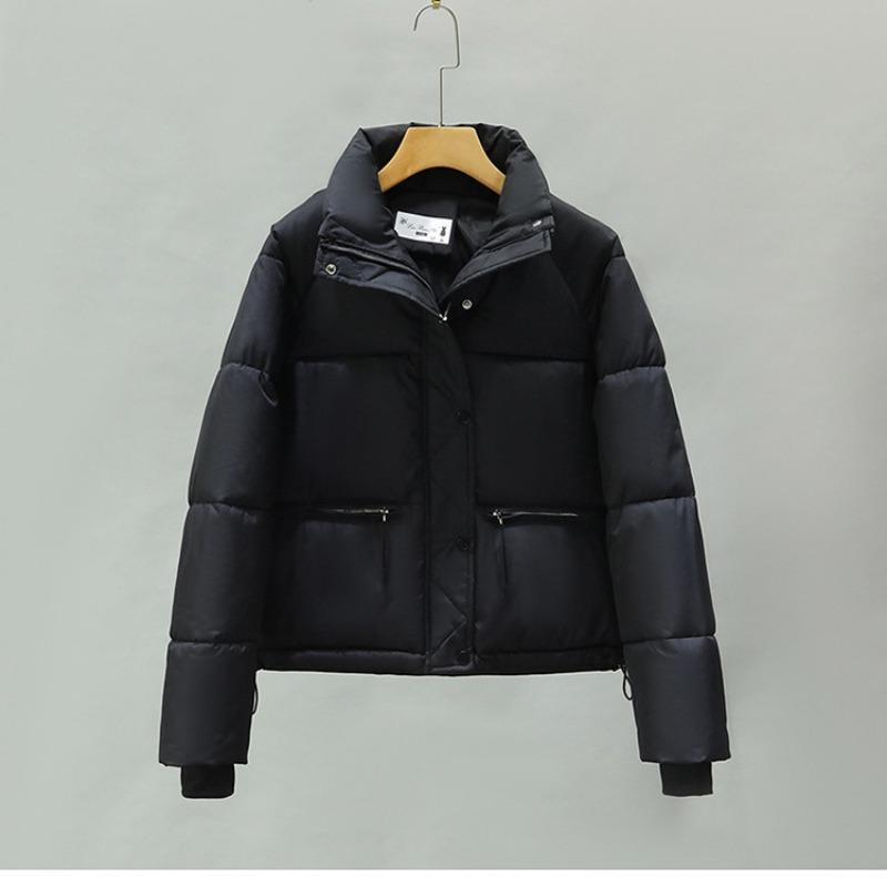 Autumn and Winter Down Cotton Clothes Women's Short Stand-up Collar Small Bread Clothes Jacket