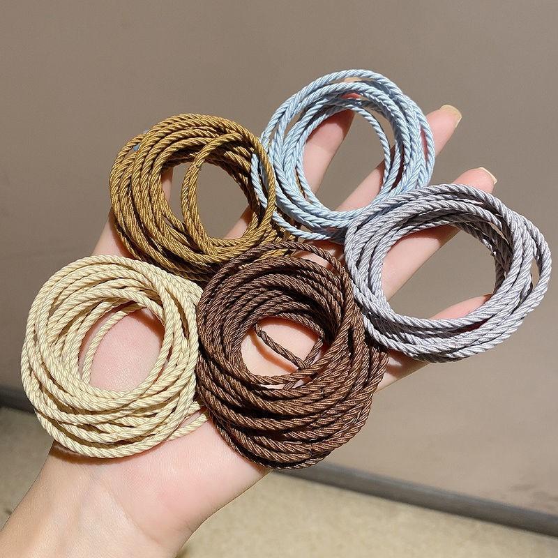 Barrel 100 Basic Seamless Hair Ring Thread Non-slip Head Rope High Ponytail Hair Rope Rubber Band
