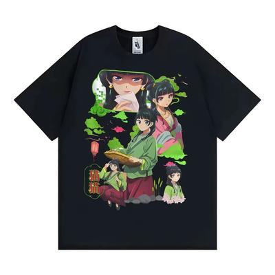 Pharmacist Diary Cute Anime T-shirt for Women Retro Harajuku Short Sleeve T-shirt Casual O-neck Loose Fit T-shirt