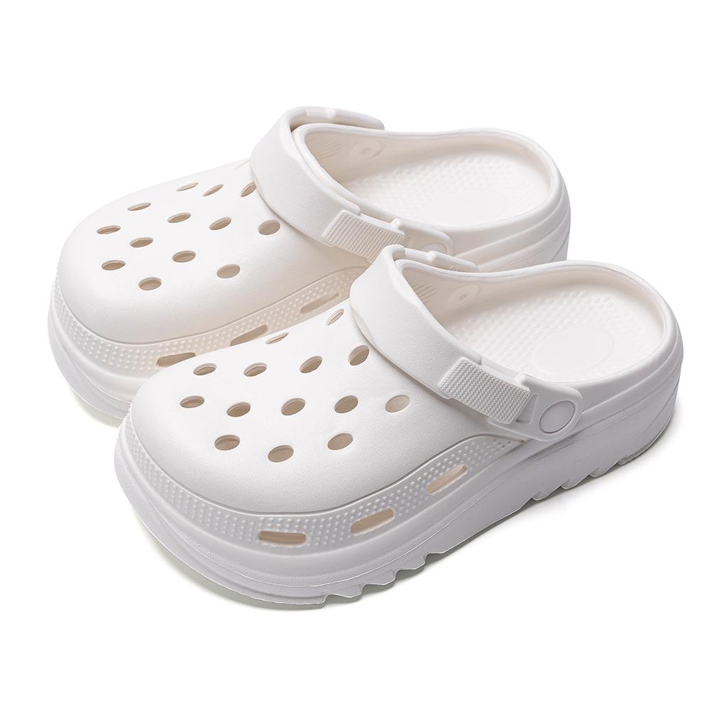 Lochschuhe Sommer Damen Cartoon Niedlich Plateau Outdoor Strand Rutschfest Taschenkopf Strand Kühle Slipper