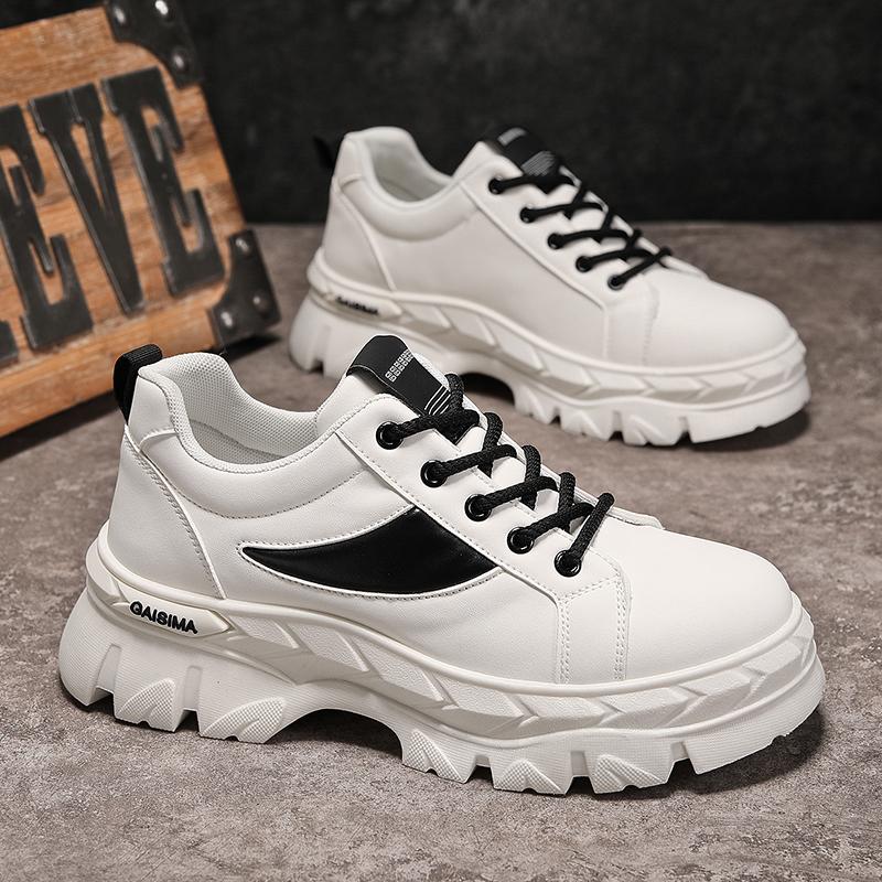 Nové Pánské Klasické Módní Nízké Tenisky na Skateboarding s Tlustou Podrážkou Pohodlné Měkké Podrážky Basketbalové Tenisky