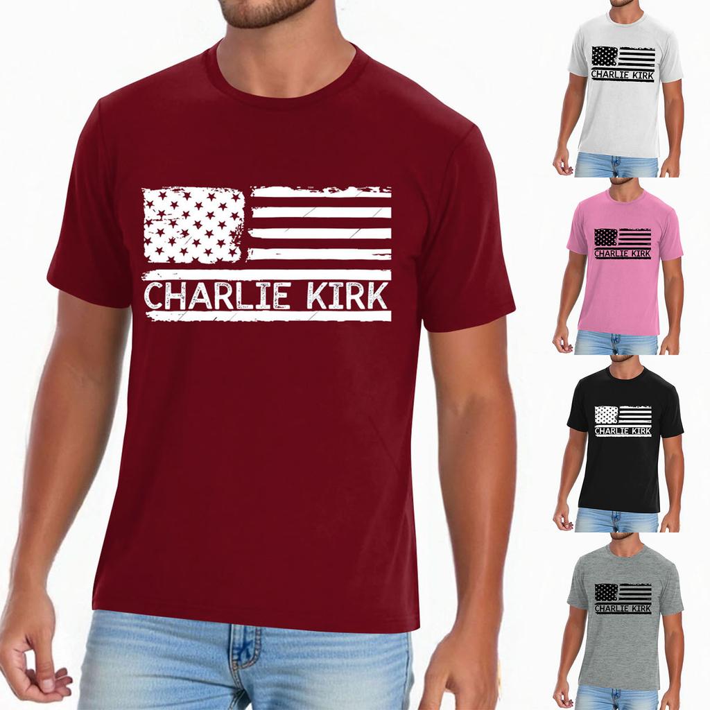 Men's Casual Daily Printed Top Round Neck T-shirt