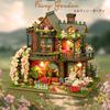 QmXCyzl DIY Dollhouse Miniature Kit for Beginners, Furniture, Room Decoration, 3D Architectural Model, No Dust Cover, Hobby, Handmade (Elf Garden)