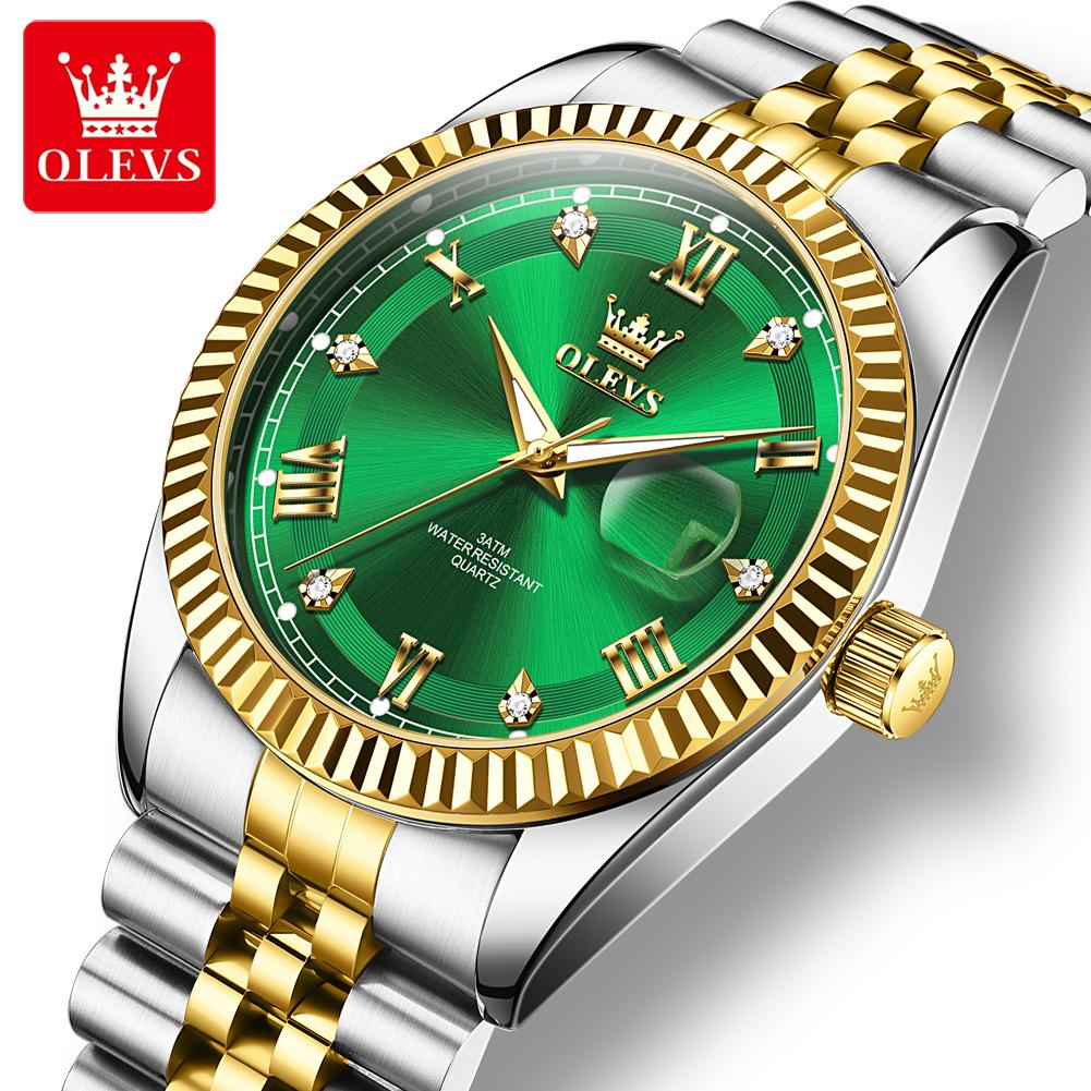 OLEVS 5680 Luxus Herrenuhr Wasserdicht Datum Mode Quarz Uhr für Mann Leuchtend Business Männliche Armbanduhr Echtes Produkt