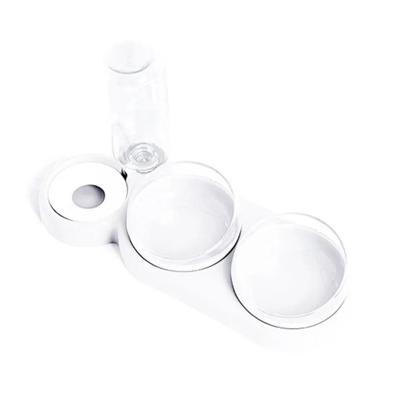 1 Pcs New Pet Automatic Feeders Three Bowl Pet Water Dispenser Feeders Large-diameter Dog Basin Cat Bowls Pet Automatic Feeders белый