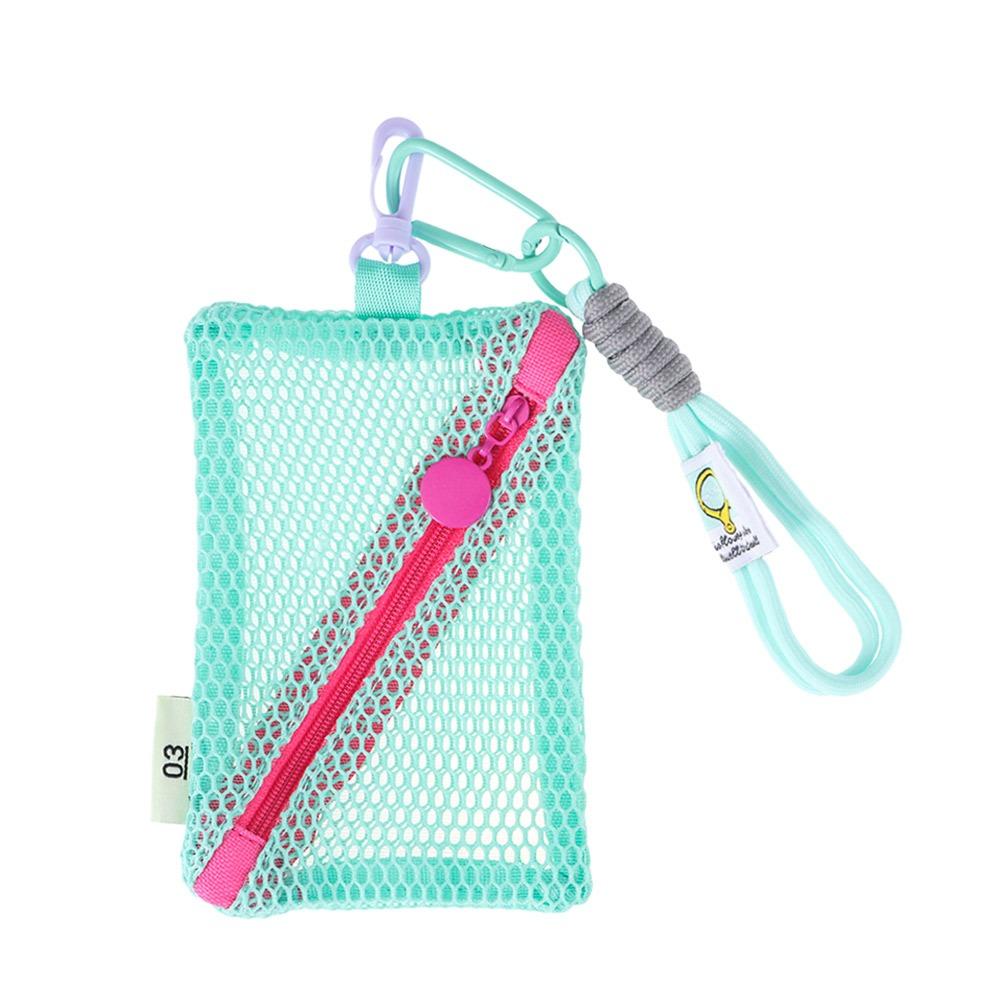 Large Capacity Mesh Cosmetic Bag Candy Color Coin Purse Durable Storage Bag