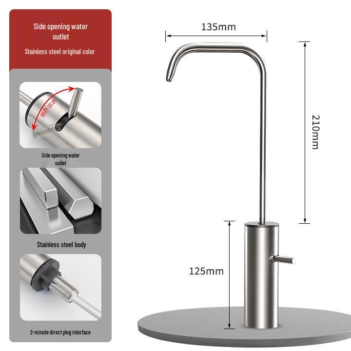 Stainless Steel 4-Way Water Purifier Faucet for Kitchen Use