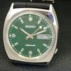 Seiko AUTOMATIC 6309A JAPAN MENS VINTAGE GREEN COLOR DIAL WATCH A701582-5 R206b-a701582