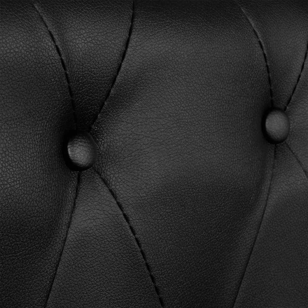 Vidaxl Sofa 2-Osobowa W Stylu Chesterfield, Sztuczna Skóra, Czarna