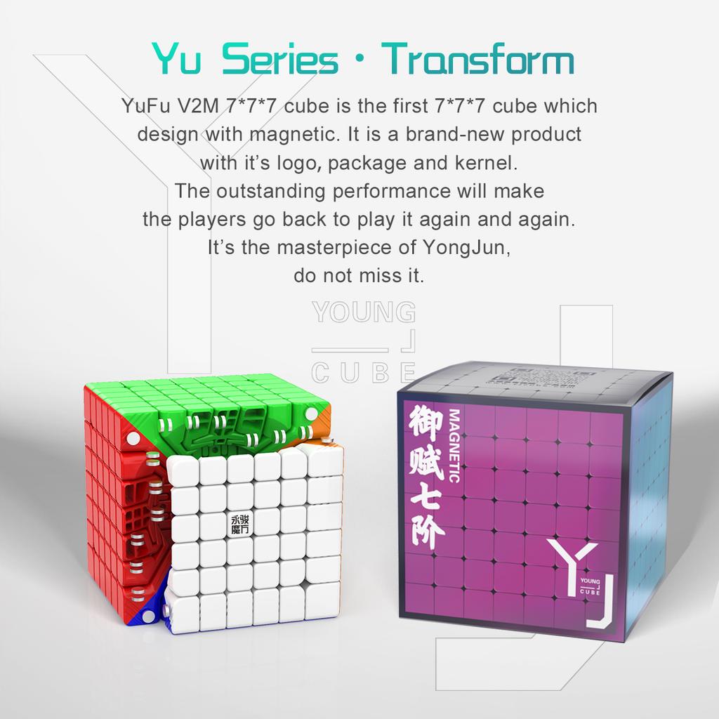 Non-Toxic Yj Yufu V2M 7X7X7 Magnetic Magic Cube Speed Cube 7X7 Cubo Magico For Educational Toys Kid Children Gifts