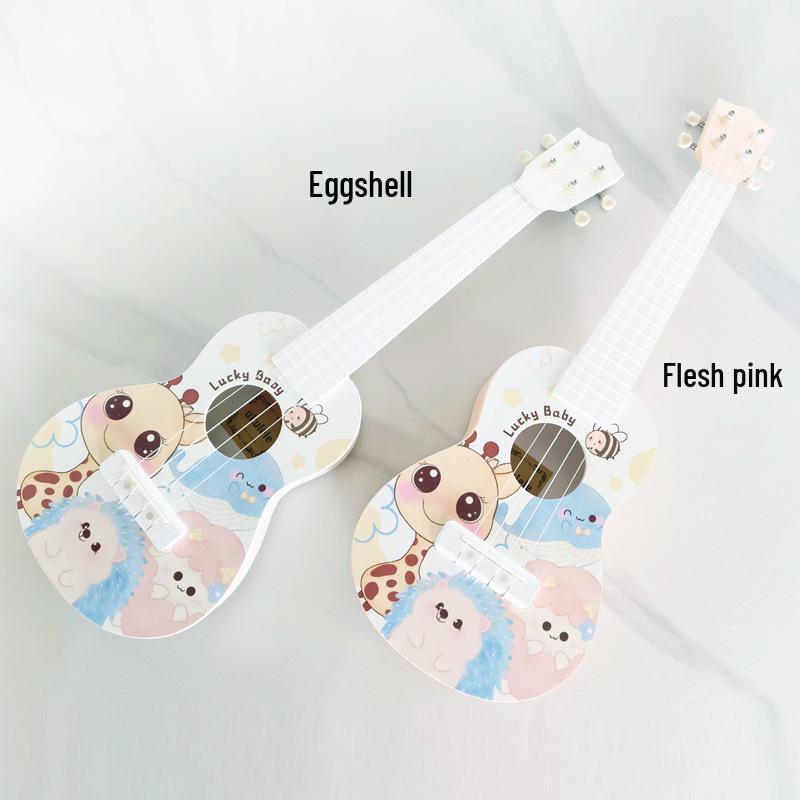 

23 Beginner Ukulele for Students, Cute Giraffe Design, High-Quality, Entry-Level Small Guitar Eggshell Color Giraffe