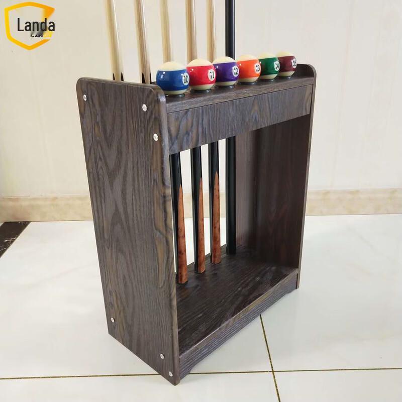 Landa 12-Cue Billiard Rack Cabinet