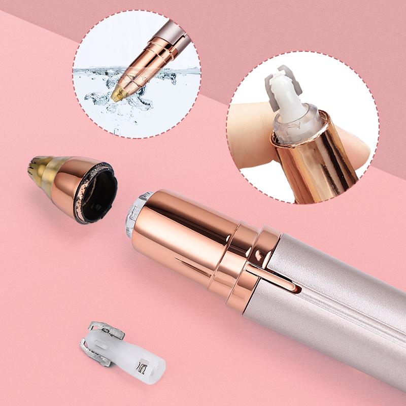 Electric Eyebrow Trimmer USB Rechargeable Mini Depilator Pen Lady Lipstick Eyebrow Shaping Tool Simple And Safe Operation