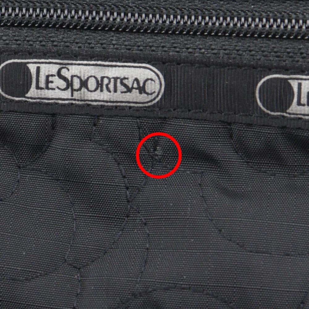 LeSportsac Pochette Shoulder Bag Flower stitch black Nylon flour Women Used
