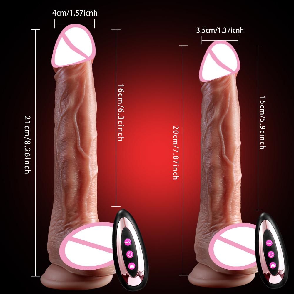 Realistic Thrusting Dildo Heated Vibrator Huge Soft Silicone Vibrating Dildo G Spot Anal Stimulation Adult Toys For Women Gay
