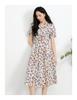 JUZUI Retro Countryside Floral 100% Cotton Dress for Women 2025 Summer Collection