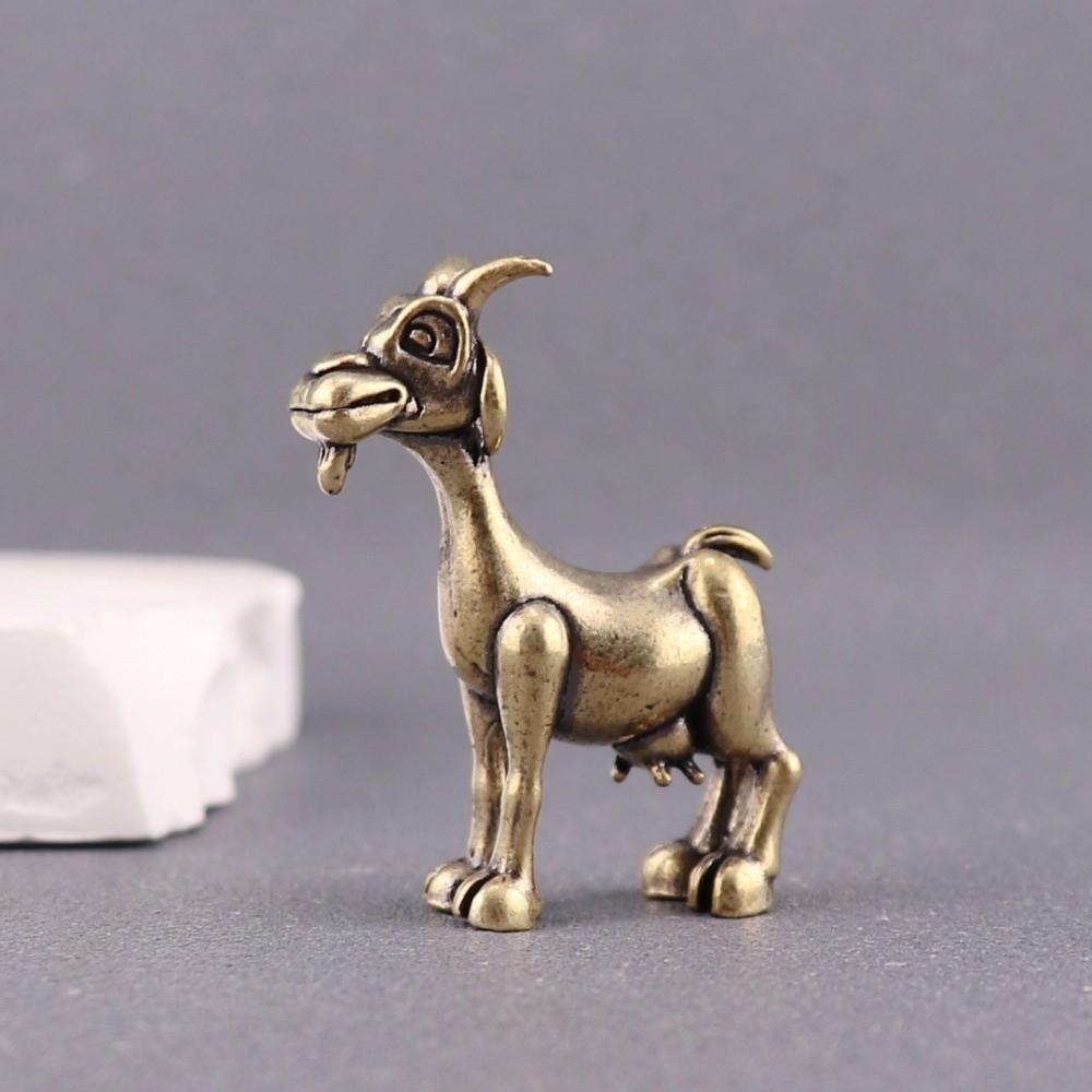 1PC Solid Brass Body Brass Animal Craft Flat Base Frame Feng Shui Decor Study Table Decor
