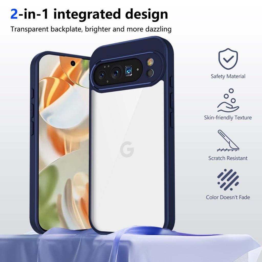 Clear Soft Frame Phone Case for Google Pixel 10 9 Pro XL 9A Shockproof Protective Cover Tranparent Hard Acrylic Back Shell Funda