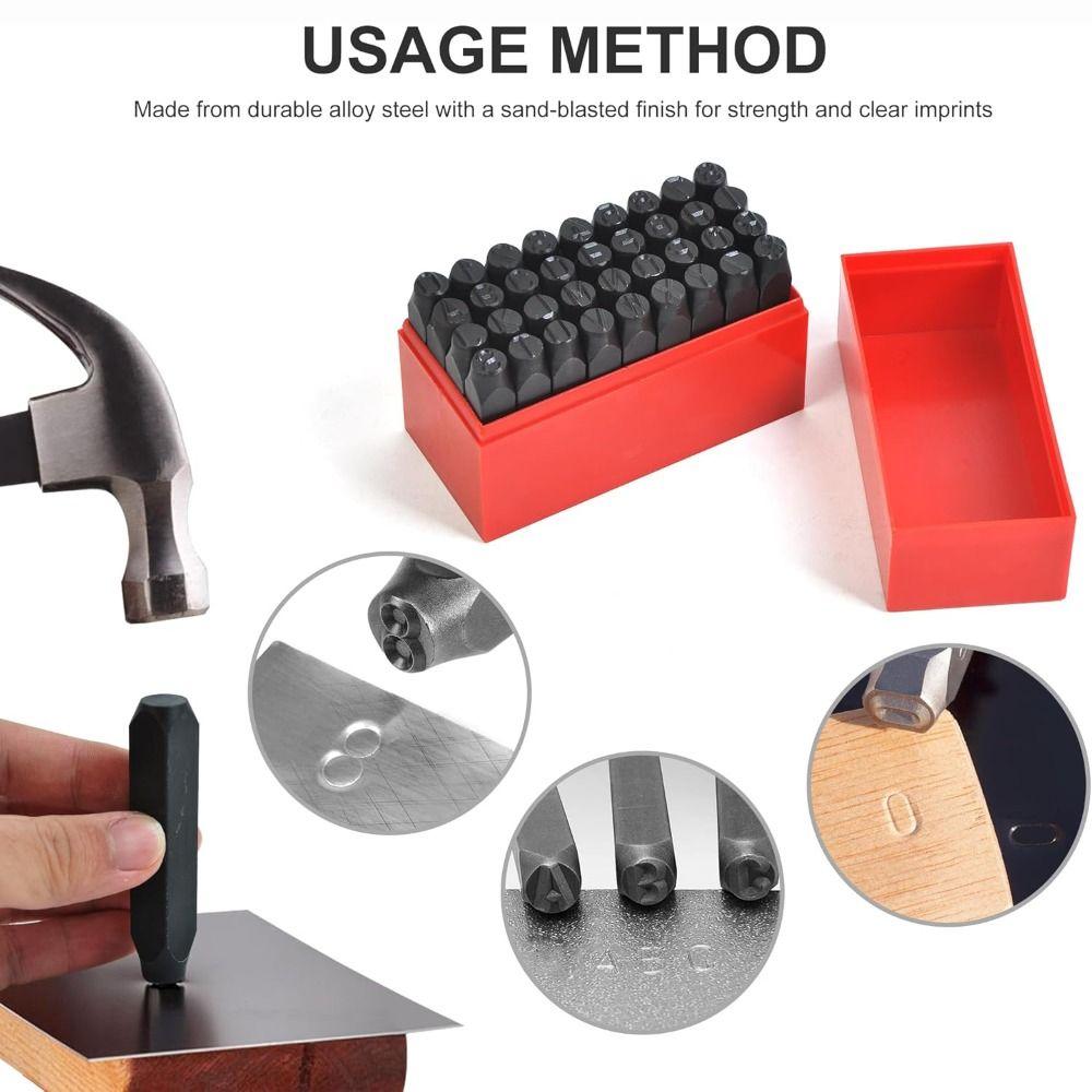 With Plastic Case Digital Letter Stamp Steel Number Stamp Punch Tools Metal Punch