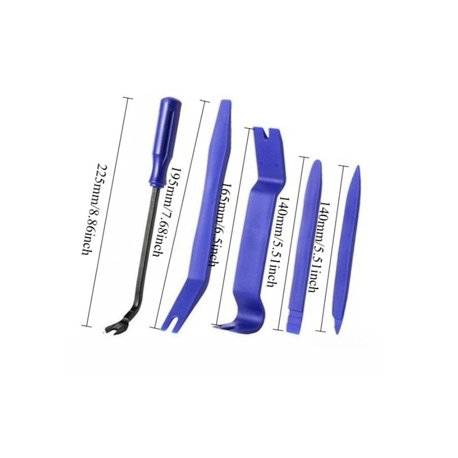 Versatile 19PCS Car Audio Tool Kit - Plastic Pry Bars, Screwdrivers & Light Opening Pliers for Modification