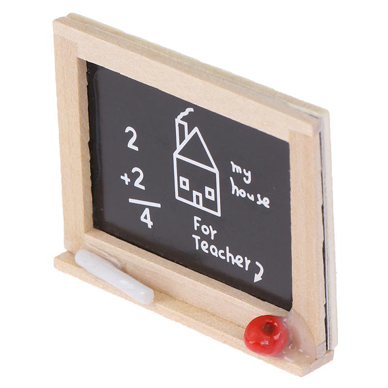 1Pc Mini Chalkboard Model Dollhouse Miniatures 1:12 Diy Kid'S Room Accessories