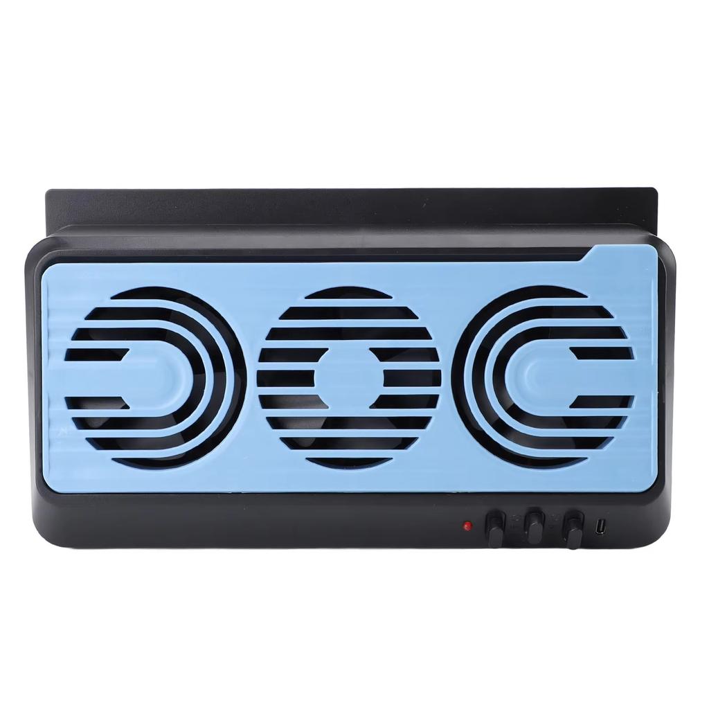 Car Solar Powered Exhaust Fan Car Window Exhaust Fan 180° Vehicle Ventilation Fan Car Radiator Fan Cooler Ventilation System with Three (Gray-Blue)