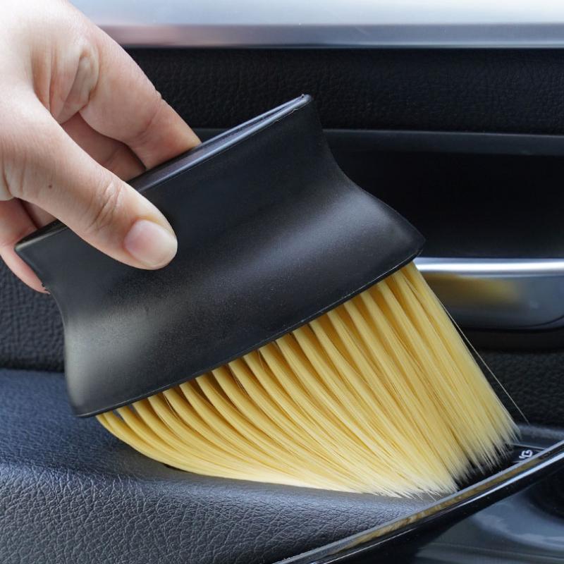 2PC Car Interior Sweeping Dust Soft Brush Car Wash Tool Artifact Car Interior Gap Dust Brush Air Outlet Cleaning Brush