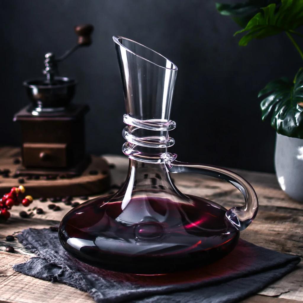 Bleifreie Kristallglasflasche Dekanter im europäischen Stil Haushaltswein Brandy Champagner Weinspender Kreatives Weinset