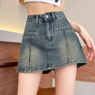 Damen Sommer Hohe Taille Sexy A-Linie Denim Shorts Dehnbar Bequem Mode Trend