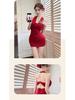 Socialite Chain Halter Backless Bodycon Evening Dress