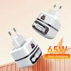 1 יחידה מטען כבל טלסקופי חדש 65W טעינה מהירה, רגל מתקפלת ניידת נפח קטן טעינה ניידת