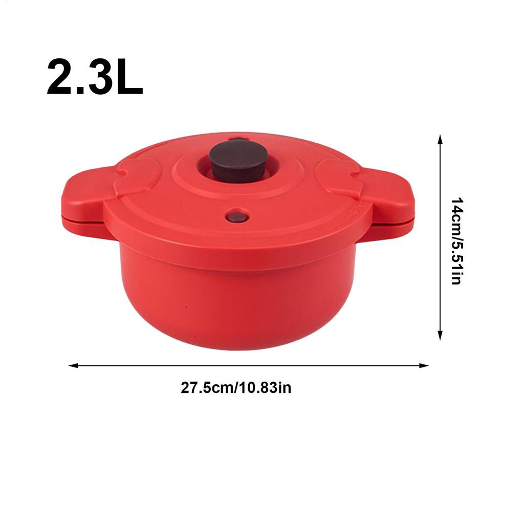 Microwave Pressure Cooker Multi-Function Pressure Cooking Pot Multifunctional 2.3L Quick Cooking Tool Cooker For Dorm Workplace