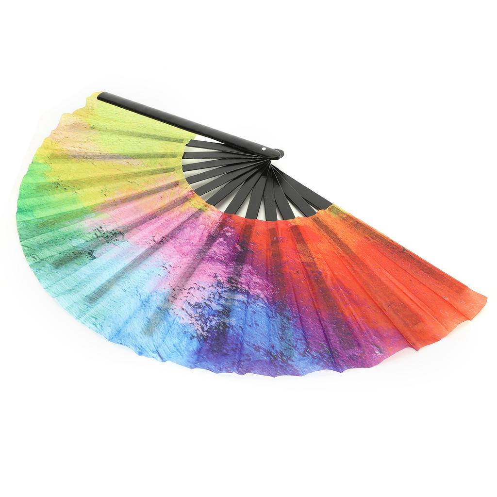 Colorful Folding Hand Held Fans with Bag Festival Decoration Gift for Birthday Thanksgiving Christmas