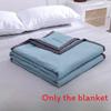 Color Solid Waterwashed Cotton Thin Summer Blanket For Home Children And