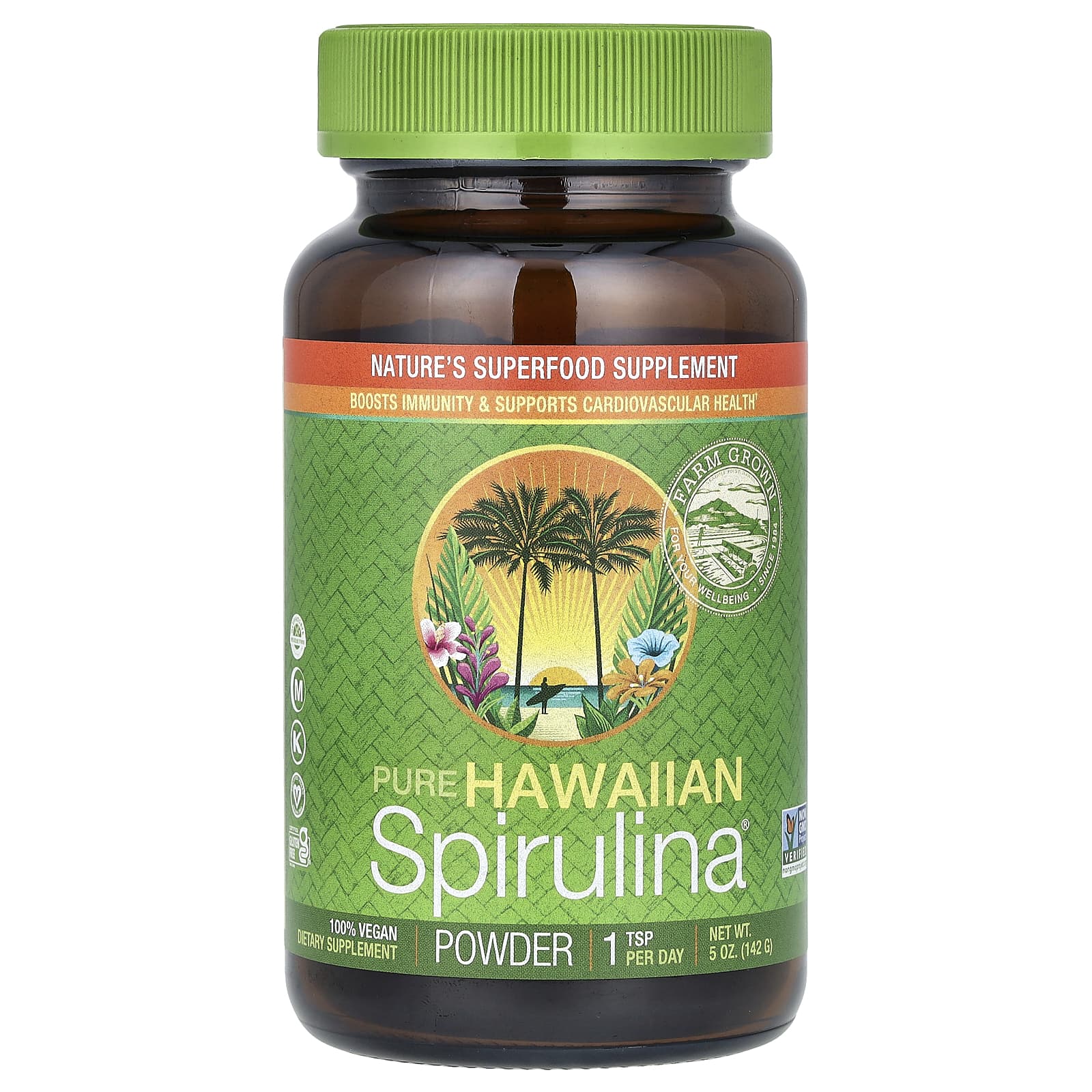 

Pure Hawaiian Spirulina, Powder, 142G(5Oz)