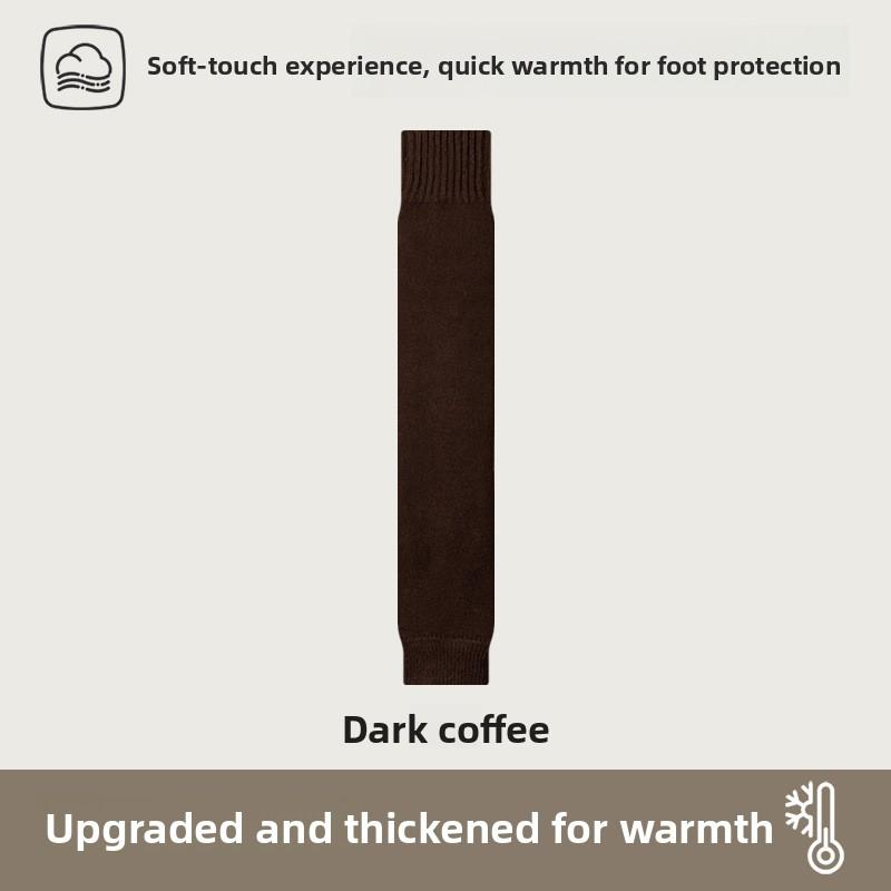 Female Autumn and Winter Thickened Warm and Cold Resistant Soft Waxy Skin Extended Knee Pads Socks