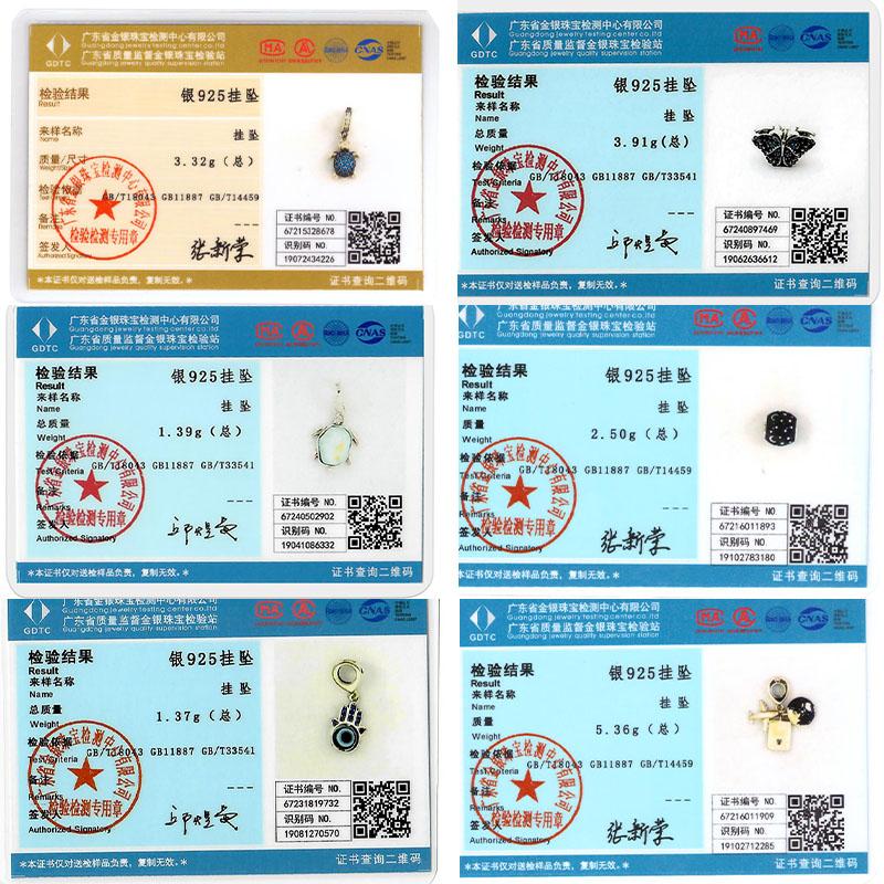 Copper Charms Beads Love Heart Lucky Stars Plane Blue Zircon Charms Pendants Fit Bracelet Charm Women Jewelry