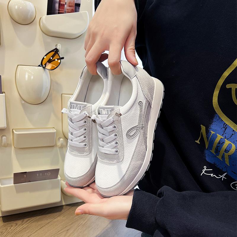 Color Matching Sports Forrest Gump Shoes Women's 2025 Spring and Autumn New Retro Versatile Casual Lightweight Soft Bottom Flat Bottom Dad Shoes Tide