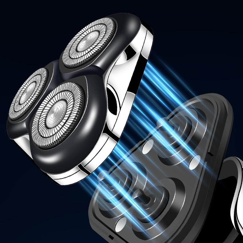 303 Smart Floating Three-Head Electric Shaver with Magnetic Display, USB Charging, Full Body Washable