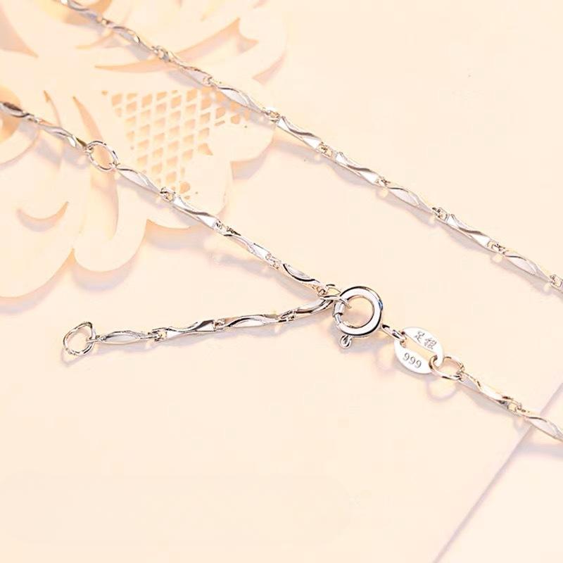 Collier ras du cou universel fait main en argent pur S999, chaîne assortie sans pendentifs, simple et tendance pour femme