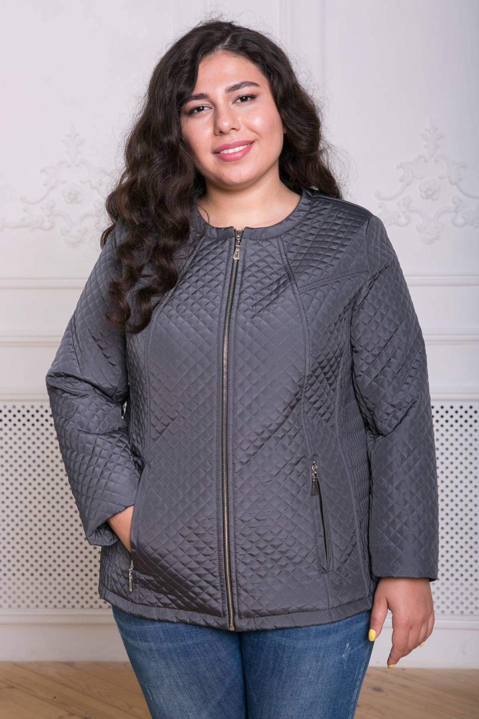 

Куртка зі стьобаної плащової тканини Tatiana ЛИКА 5XL сірий