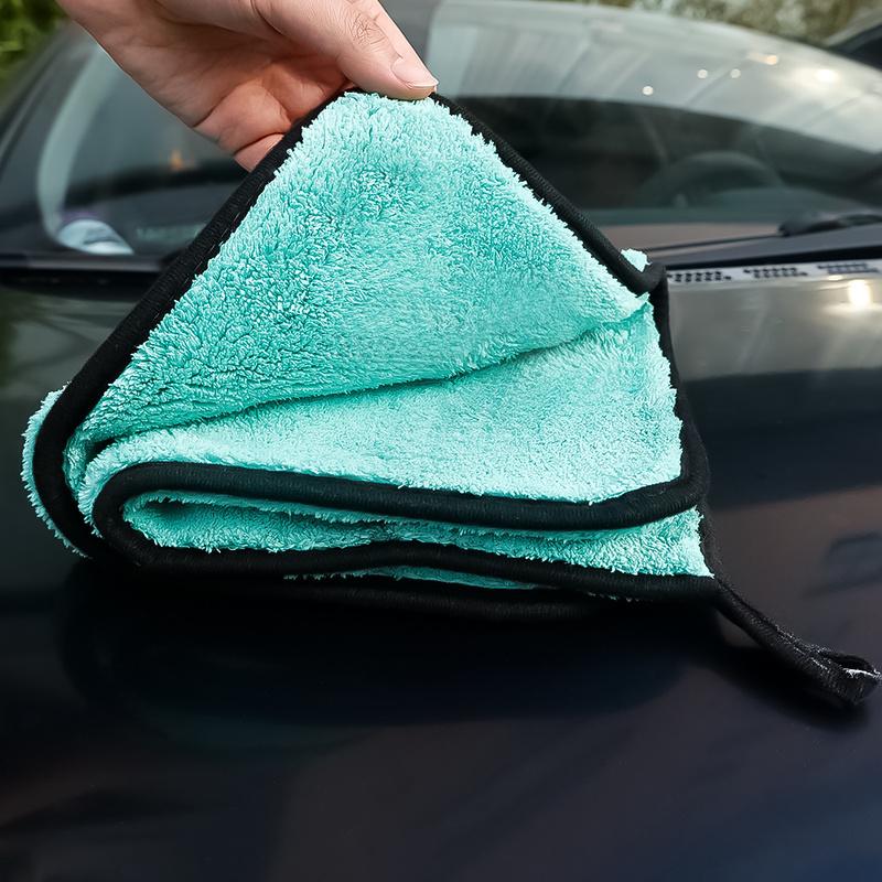 1200GSM Car Thicked Towel Microfiber Cleaning Drying Soft Cloth Water Absorption Double-sided Rag Auto Detailing Washing Towel